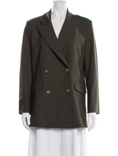 Pre-owned Veronica Beard Wool Blazer In Green