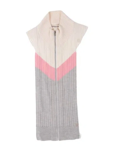 Pre-owned Veronica Beard Wool Blend Dickies Scarf In Neutrals