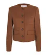 Veronica Beard Lyssa Wool-blend Jacket In Brown
