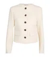 Veronica Beard Lyssa Stretch Wool Jacket In Ivory