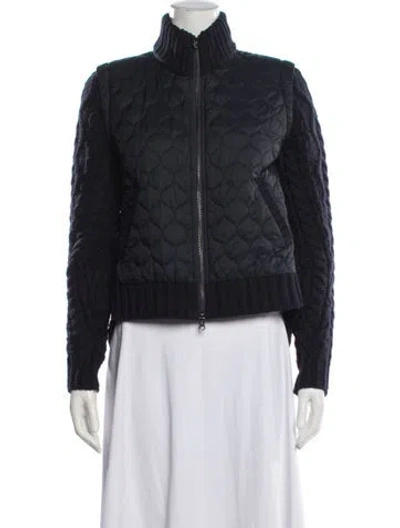 Pre-owned Veronica Beard Wool Bomber Jacket In Blue