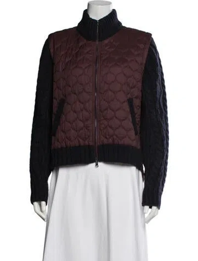 Pre-owned Veronica Beard Wool Bomber Jacket In Multicolor