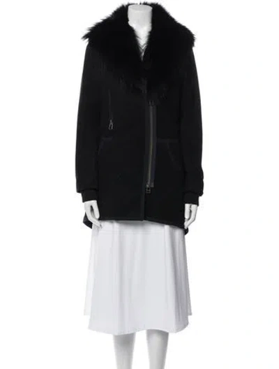 Pre-owned Veronica Beard Wool Coat In Black
