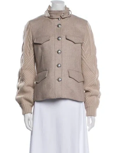 Pre-owned Veronica Beard Wool Coat In Neutral