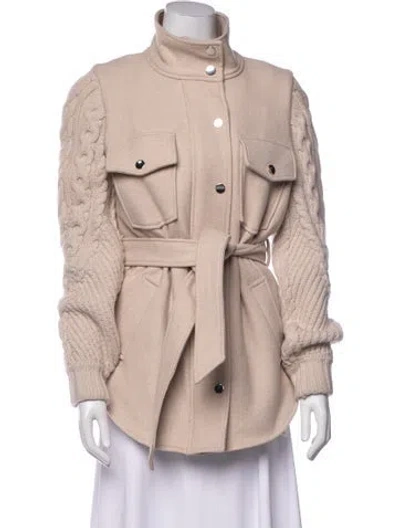 Pre-owned Veronica Beard Wool Coat In Neutral