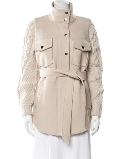 Pre-owned Veronica Beard Wool Coat In Neutral