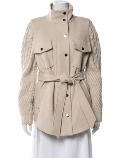 Pre-owned Veronica Beard Wool Coat In Neutral