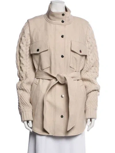 Pre-owned Veronica Beard Wool Coat In Neutral