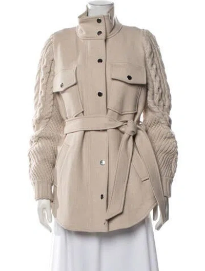 Pre-owned Veronica Beard Wool Coat In Neutrals