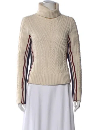 Pre-owned Veronica Beard Wool Colorblock Pattern Sweater In Neutral