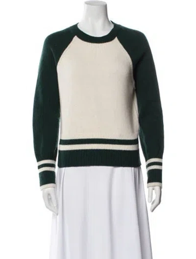 Pre-owned Veronica Beard Wool Colorblock Pattern Sweater W/ Tags In Green