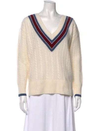Pre-owned Veronica Beard Wool Colorblock Pattern Sweater W/ Tags In Neutrals