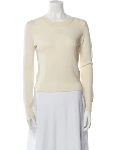 Pre-owned Veronica Beard Wool Crew Neck Sweater In Neutral