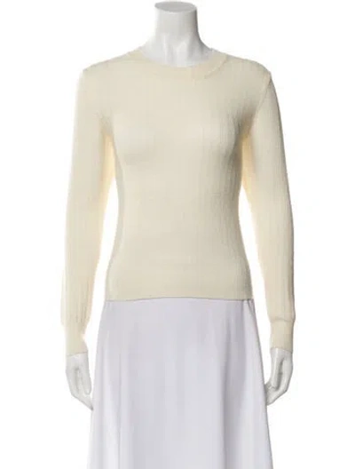 Pre-owned Veronica Beard Wool Crew Neck Sweater In Neutral