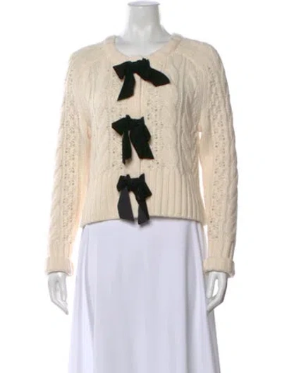 Pre-owned Veronica Beard Wool Crew Neck Sweater In Neutral