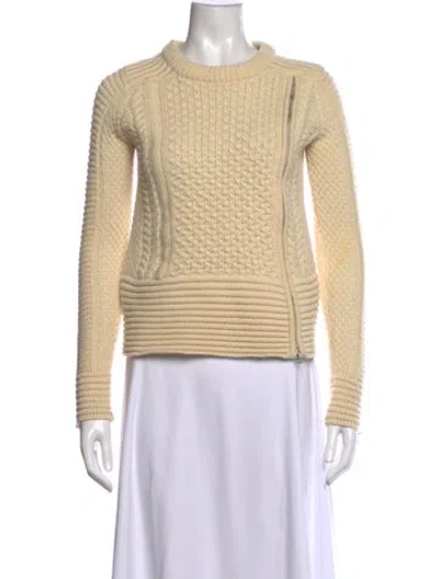 Pre-owned Veronica Beard Wool Crew Neck Sweater In Neutrals