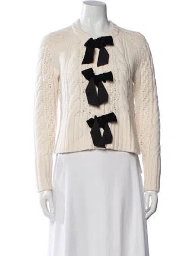 Pre-owned Veronica Beard Wool Crew Neck Sweater In Neutrals