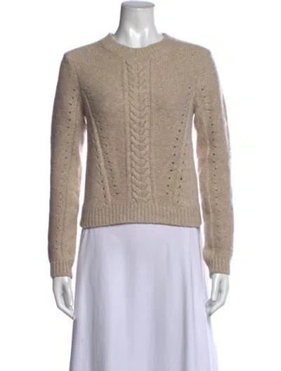 Pre-owned Veronica Beard Wool Crew Neck Sweater In Neutrals