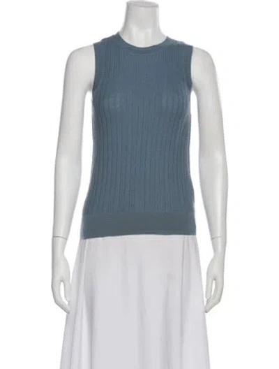 Pre-owned Veronica Beard Wool Crew Neck Sweater W/ Tags In Blue