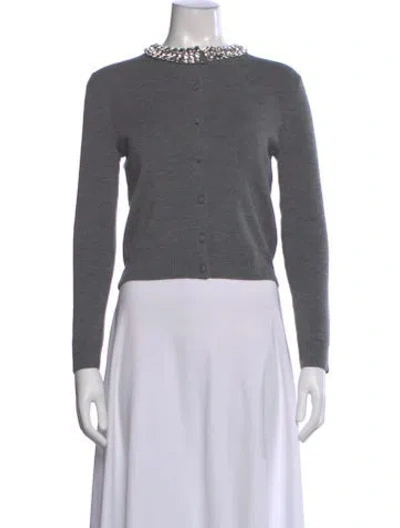 Pre-owned Veronica Beard Wool Crew Neck Sweater W/ Tags In Gray