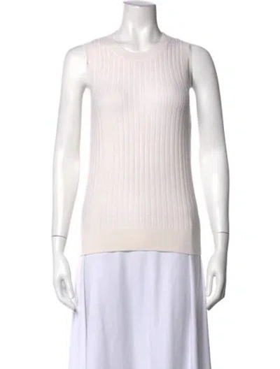 Pre-owned Veronica Beard Wool Crew Neck Top In Neutral