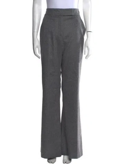 Pre-owned Veronica Beard Wool Flared Pants In Gray