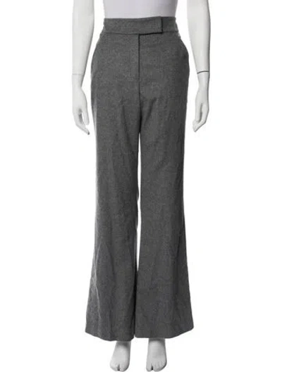 Pre-owned Veronica Beard Wool Flared Pants In Grey