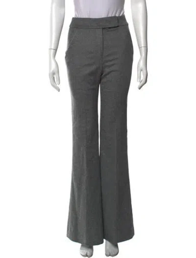 Pre-owned Veronica Beard Wool Flared Pants In Grey