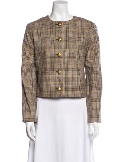 Pre-owned Veronica Beard Wool Houndstooth Print Evening Jacket W/ Tags In Multi