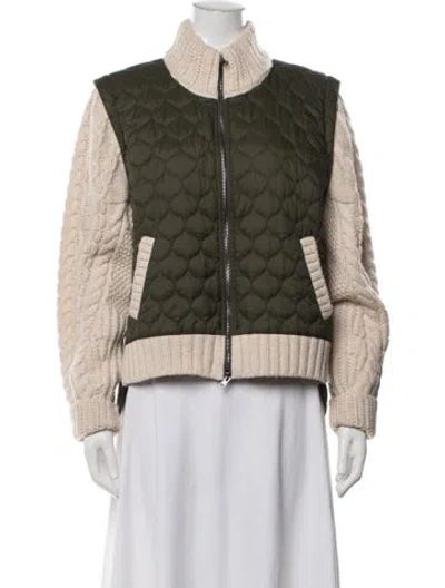 Pre-owned Veronica Beard Wool Jacket In Green
