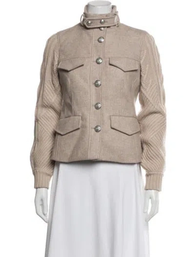Pre-owned Veronica Beard Wool Jacket In Neutrals