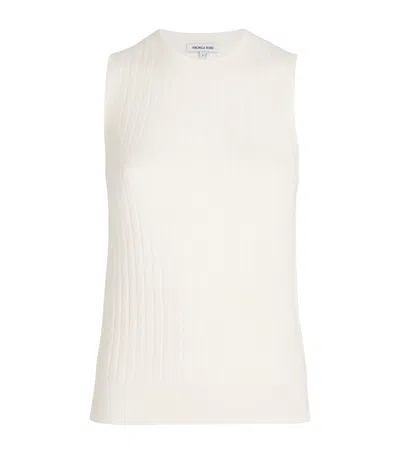 Veronica Beard Wool Jerrel Sweater Vest In White