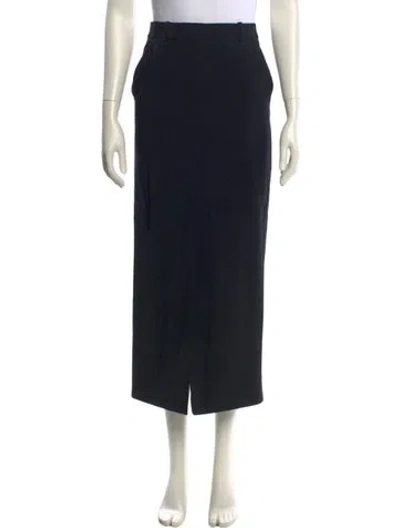 Pre-owned Veronica Beard Wool Midi Length Skirt In Black