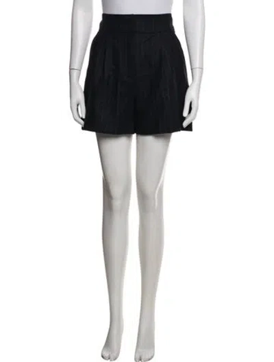 Pre-owned Veronica Beard Wool Mini Shorts In Black