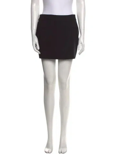 Pre-owned Veronica Beard Wool Mini Skirt In Black