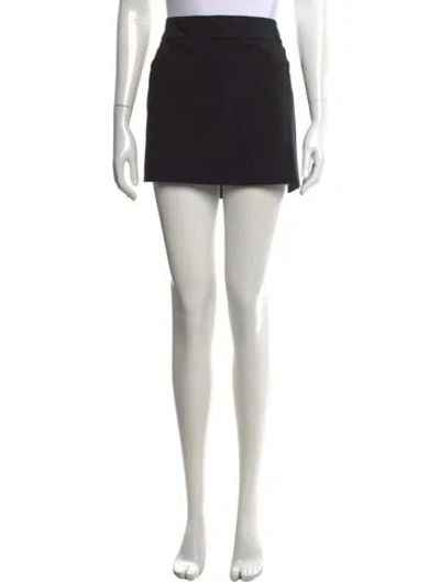 Pre-owned Veronica Beard Wool Mini Skirt In Black