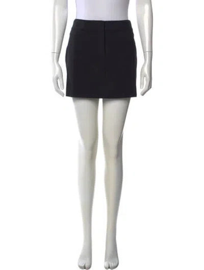 Pre-owned Veronica Beard Wool Mini Skirt In Black
