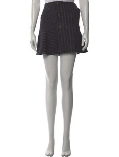 Pre-owned Veronica Beard Wool Mini Skirt In Blue
