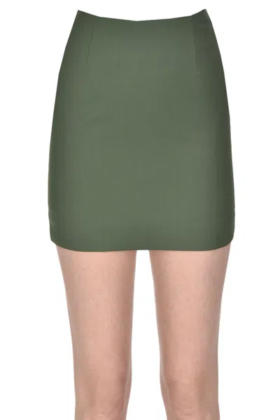Veronica Beard Wool Mini Skirt In Green