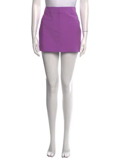Pre-owned Veronica Beard Wool Mini Skirt In Purple