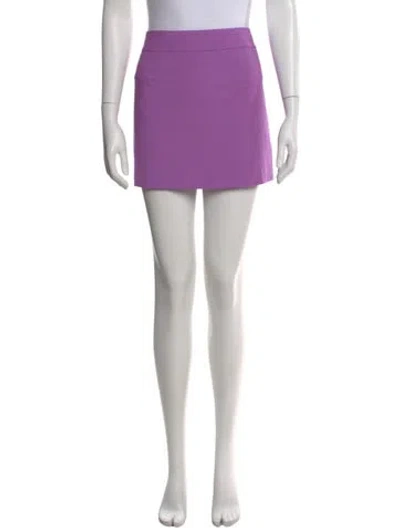 Pre-owned Veronica Beard Wool Mini Skirt In Purple