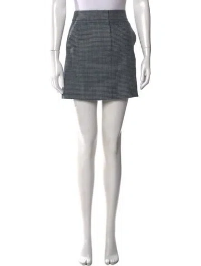 Pre-owned Veronica Beard Wool Mini Skirt W/ Tags In Blue