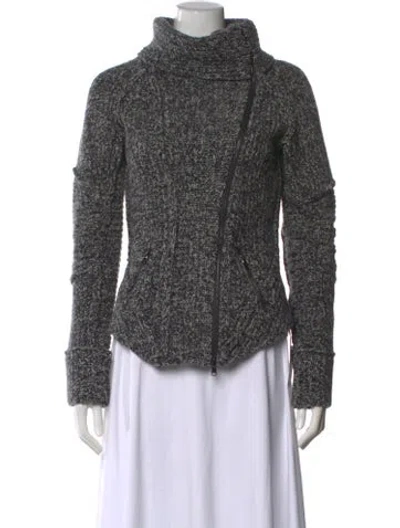 Pre-owned Veronica Beard Wool Mock Neck Sweater In Gray