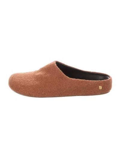 Pre-owned Veronica Beard Wool Mules In Orange
