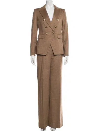 Pre-owned Veronica Beard Wool Pantsuit In Brown