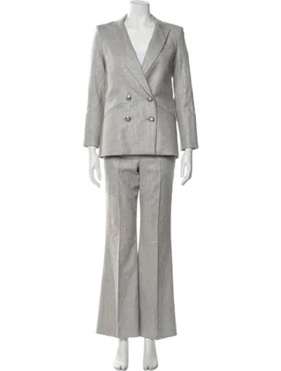 Pre-owned Veronica Beard Wool Pantsuit In Gray