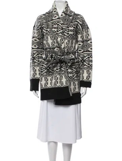 Pre-owned Veronica Beard Wool Patterned Coat In Multi