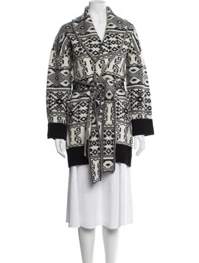 Pre-owned Veronica Beard Wool Patterned Coat In Multi