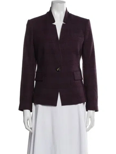 Pre-owned Veronica Beard Wool Plaid Print Blazer In Multi