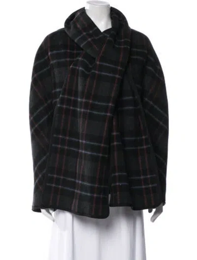 Pre-owned Veronica Beard Wool Plaid Print Jacket W/ Tags In Black